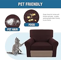 Vista 62 de H.VERSAILTEX Multi-Pieces Sofa Covers Stretch Couch Covers Form Fitted Seats and Back Cushions Covers