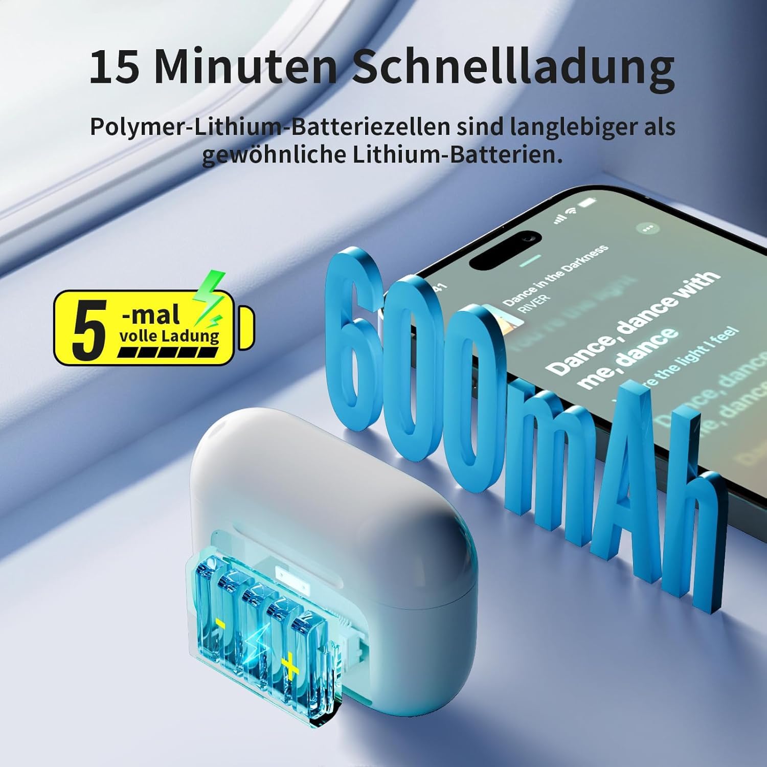 Uluck Kabelloses Ladecase Kompatibel mit AirPod 3. Generation, Wireless Charging Case Original Ersatz Replacement,Bluetooth Pairing Sync Button