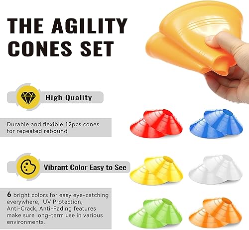 Miniatura 5 de Entrenador de fútbol, equipo de entrenamiento de espalda para niños y adultos, cinturón de cintura ajustable para entrenamiento de malabares de