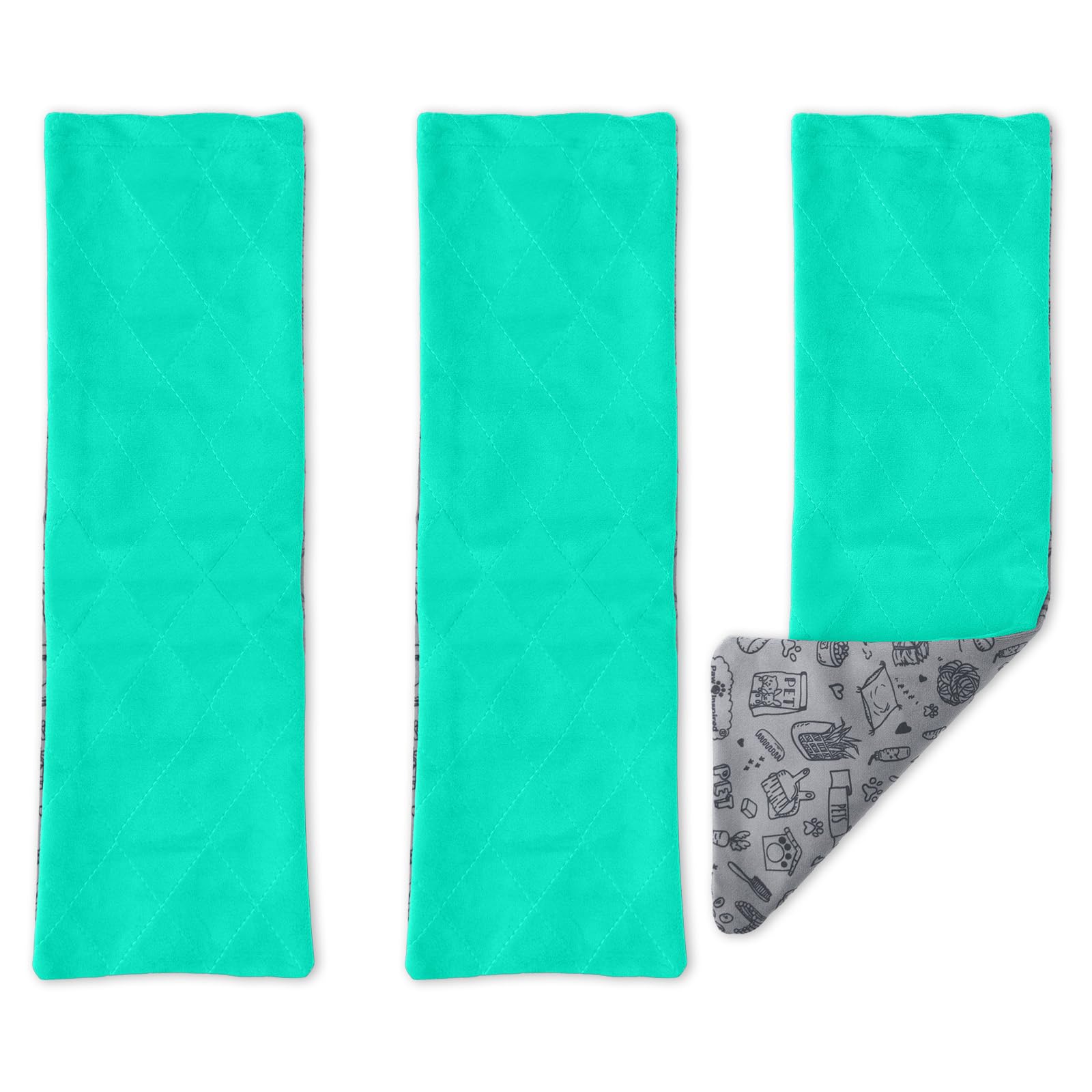 Paw Inspired® Fleece Liners for Ferret Nation, Critter Nation * Cage Ramp for Ferrets, Rats, Chinchillas, Hedgehogs & Other Small Animals (Green, Ramp Cover - 3 Pack)