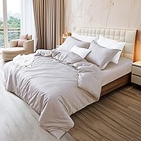 Vista 43 de Full Duvet Cover Set 100% Egyptian Cotton, 3Pcs Bedding Set- 1 Duvet Cover(No Insert) with 2 PillowShams, 400 Thread Count Super Soft Comforter White