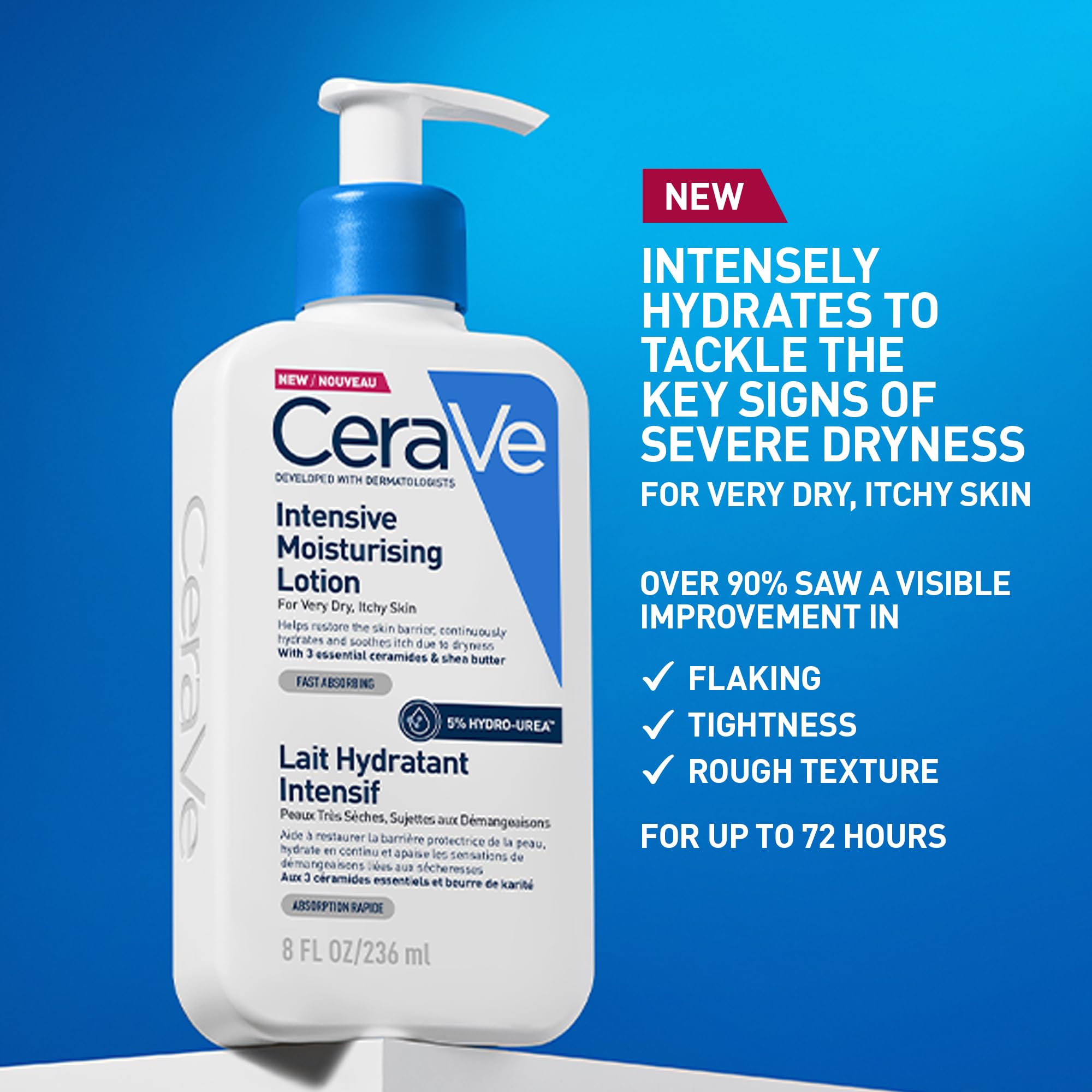CeraVe Intensive Moisturising Lotion With 3 Essential Ceramides, Hyaluronic Acid, Shea Butter, MVE Technology - Image 2