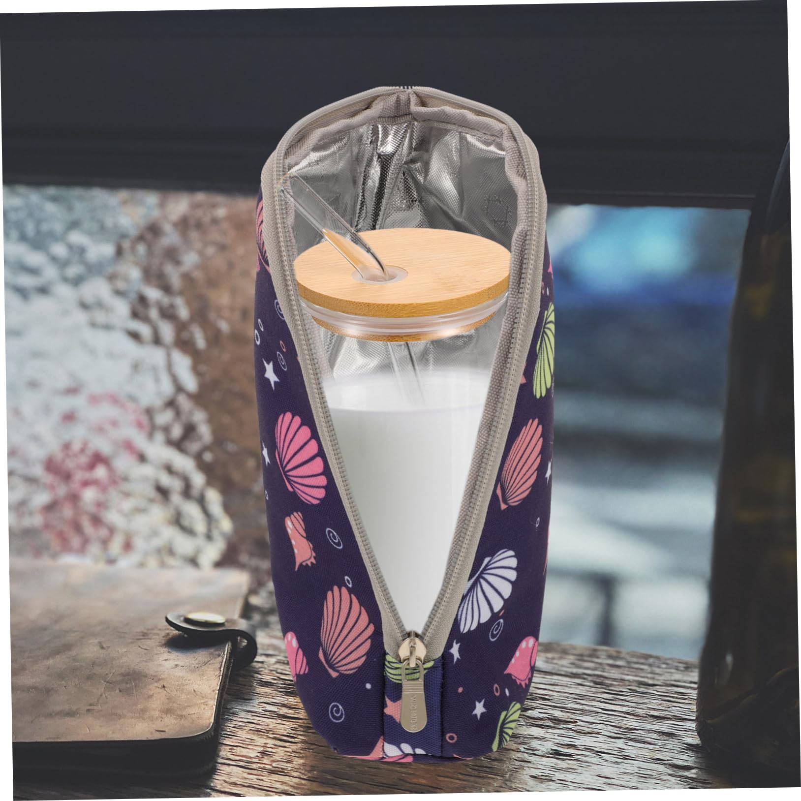 VICASKY 4piezas Bolsa Aislante para Biberones Portátil Funda Térmica para Mantener Leche y Bebidas Calientes para Viajes y Salidas Bebés Diseño Elegante