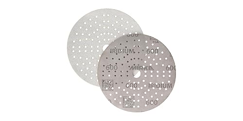 Miniatura 26 de Mirka Iridium Premium Sandpaper Ø 6-Inch Hook & Loop, Grit 120, 50 pcs/for Sanding of Paint, Putty, Primer, Wood, Steel, Mineral Materials, Plastic.