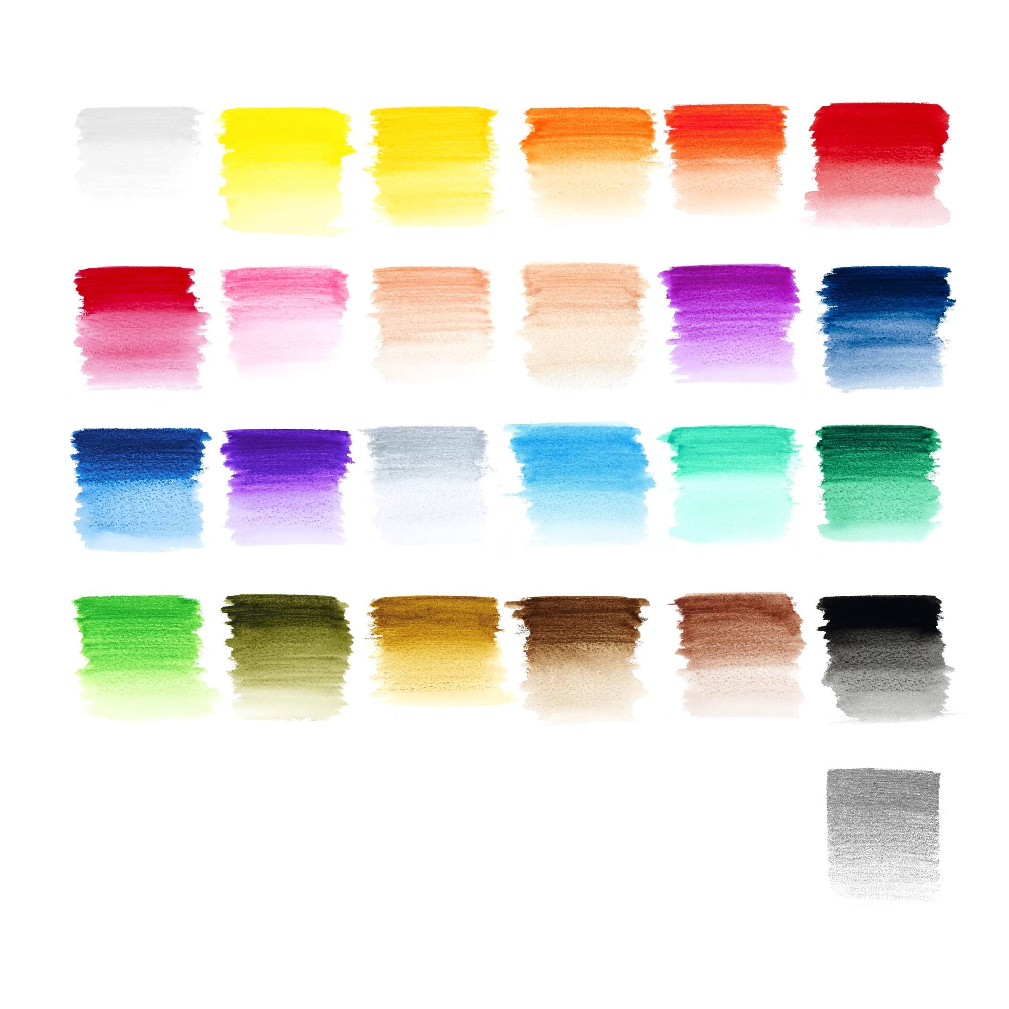 Winsor & Newton 2090005 26-teiliges Geschenkset zum Skizzieren, Illustieren, Zeichnen für Künstler mit 24 Aquarellstiften 1 Skizzenstift in HB und 1 Pinsel