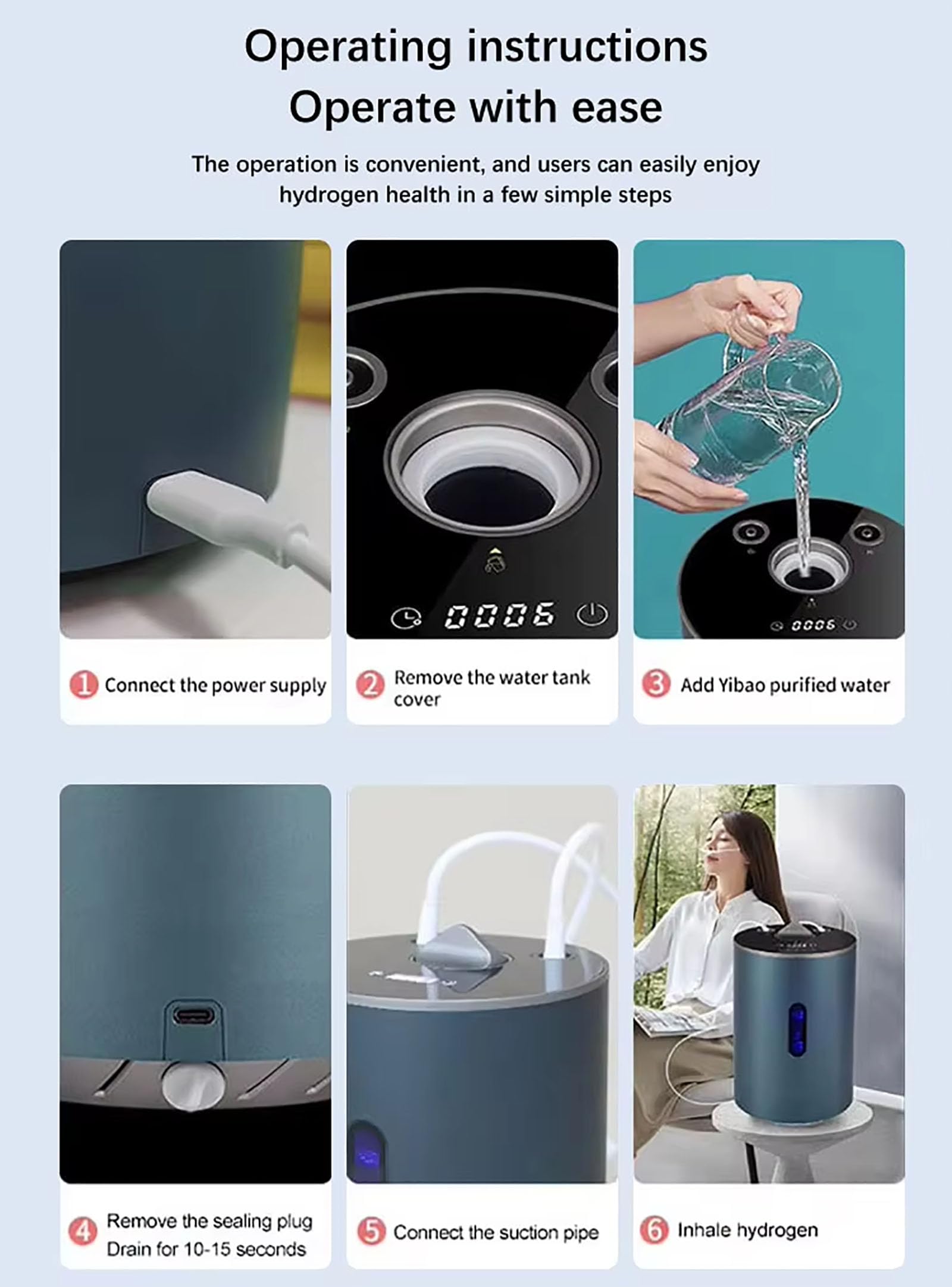 Urządzenie Do Inhalacji Wodoru Z Podwójnym Portem 150/225 Ml/Min, Inhalator Gazowy Browns Z Mieszanką H, Inhalator H2 Wysokiej Czystości 99,99% 225ml/min