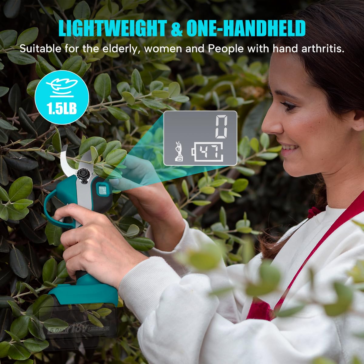 ANANCYI Elektrische Gartenschere Drahtlose 18V Schnittmaschine 30mm Zum Beschneiden Von Bäumen und Sträuchern Sowie Obstbäumen, For Makita BL-Batterie