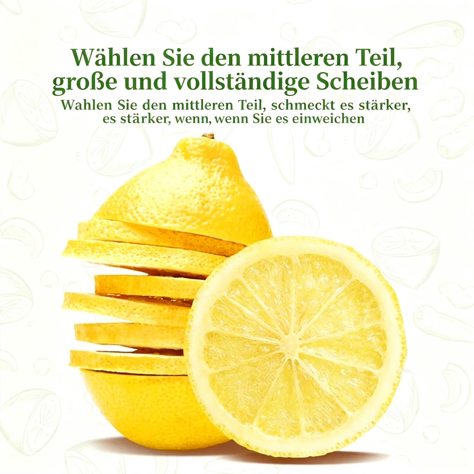 TraiHuyan Getrocknete Zitronenscheiben 500g, Natürliche Zitronenräder für Tee, Wasser & Cocktails, Essbare Getränke-Garnitur & Backzutat, Ungezuckert & Ohne Zusätze