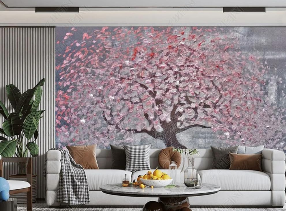 Papier peint intissé cerisiers en fleurs poster géant mural salon 450x315 cm