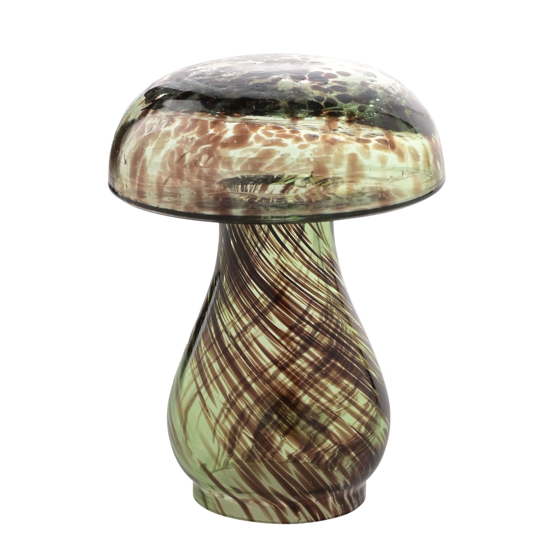 Widdop and Co Hestia Glass Mushroom Vase Ornament - Small 10cm x 8cm x 8cm - Charming Design - Earthy Colours - Decorative Vase for Home, Living Room, Autumn Décor