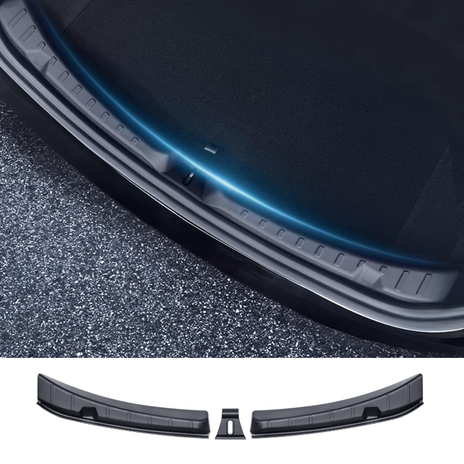 Arcoche Protector de Parachoques Trasero para Tesla Model 3 2025 2024 Highland Accesorios ABS Protector de umbral de Puerta del Maletero para Model 3 Hgihland Accesorios