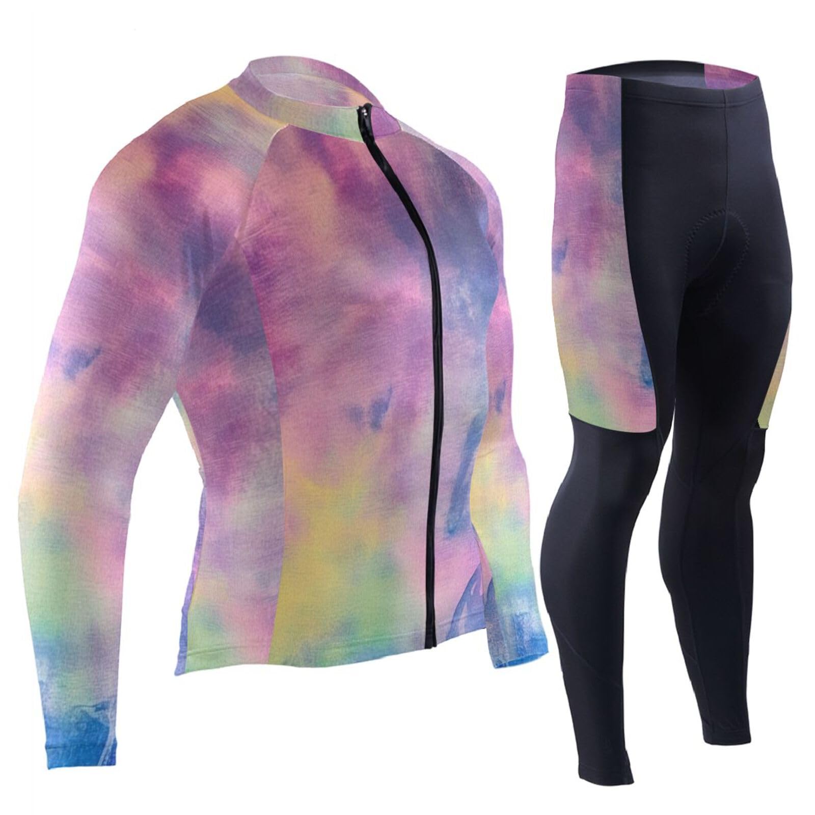 Radtrikot-Set mit Taschen, schnell trocknend, für Herren, 3D-gepolstert