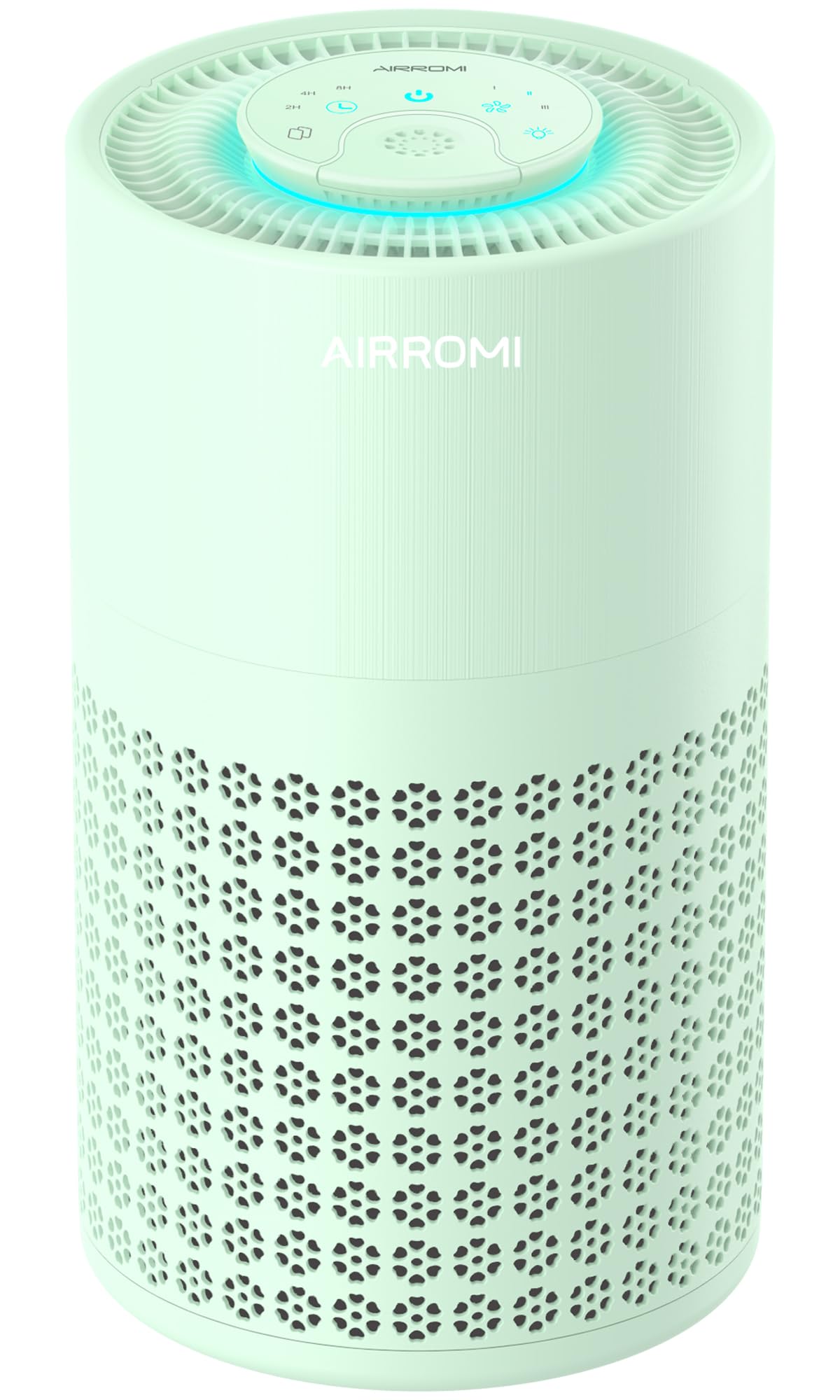 AIRROMI Air Purifier for Bedroom with HEPA 3-in-1 Filter, Pet Air Purifier for Home Cat Pee Smell, Covers Upto 990 Ft², Quiet 360°intake Air Cleaner for pet hair,allergies,Dust,Smoke A2001 Green