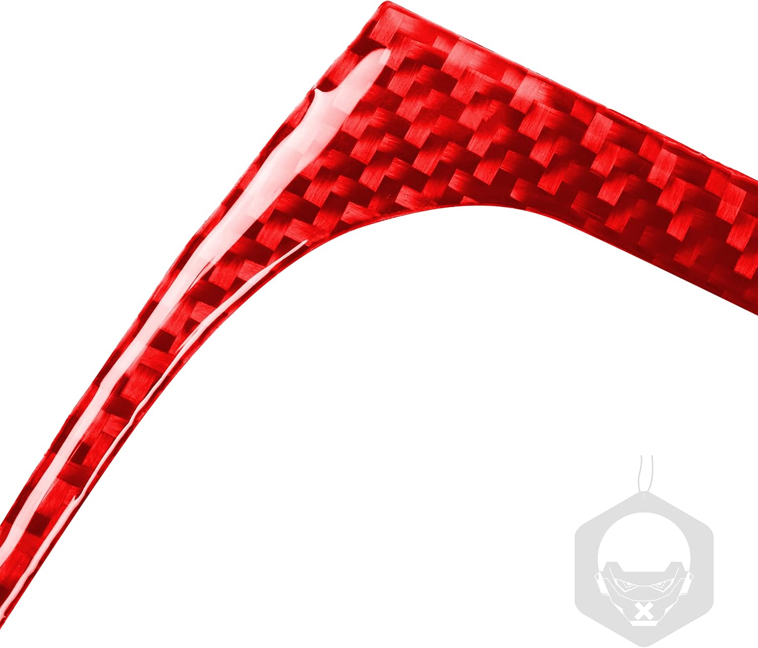 Rear Seat AC Vent Outlet USB Port Outer Frame Sticker Real Carbon Fiber Decal Auto Interior Accessories Compatible with Charger 2015-up Deluxe red