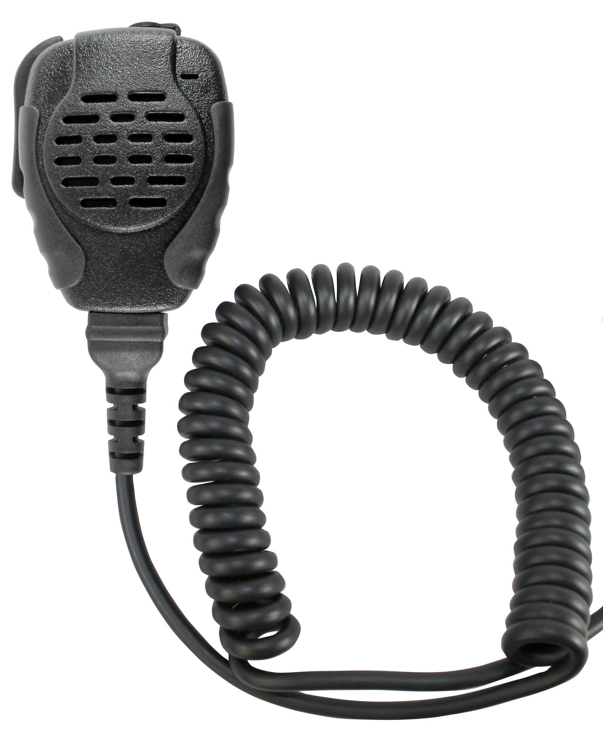 PRYME® SPM-2102 Trooper® IP56 Weather-Resistant Remote Speaker Microphone w/Noise Reducing Mic and Large PTT Switch - Fits: Vertex and Yaesu radios