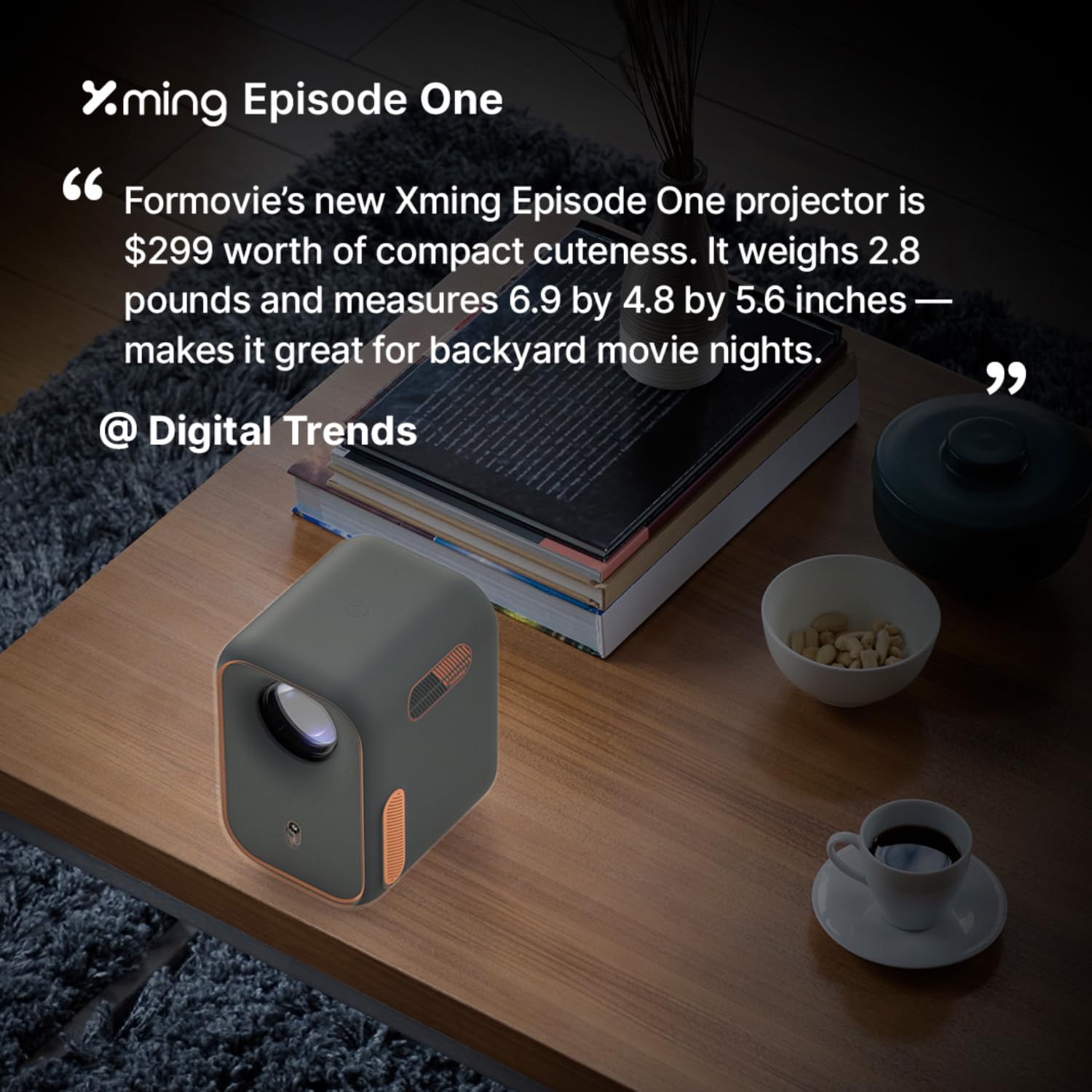 Formovie Xming Episode One Projektor z Google TV, WiFi i Bluetooth, Natywne 1080P Full HD, Dolby Audio, Smart Projektor, Przenośny do Kina Domowego i na Zewnątrz