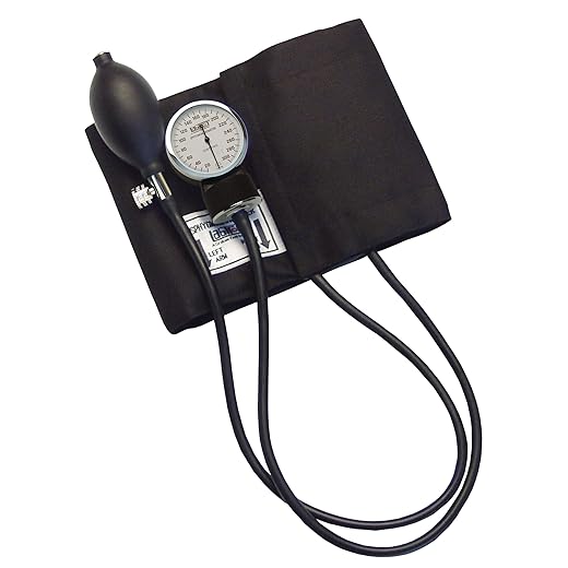 Graham-Field Labtron Patricia Sphygmomanometer - Manual Blood Pressure Monitor with XL Cuff - Black, 180X, Adult Large