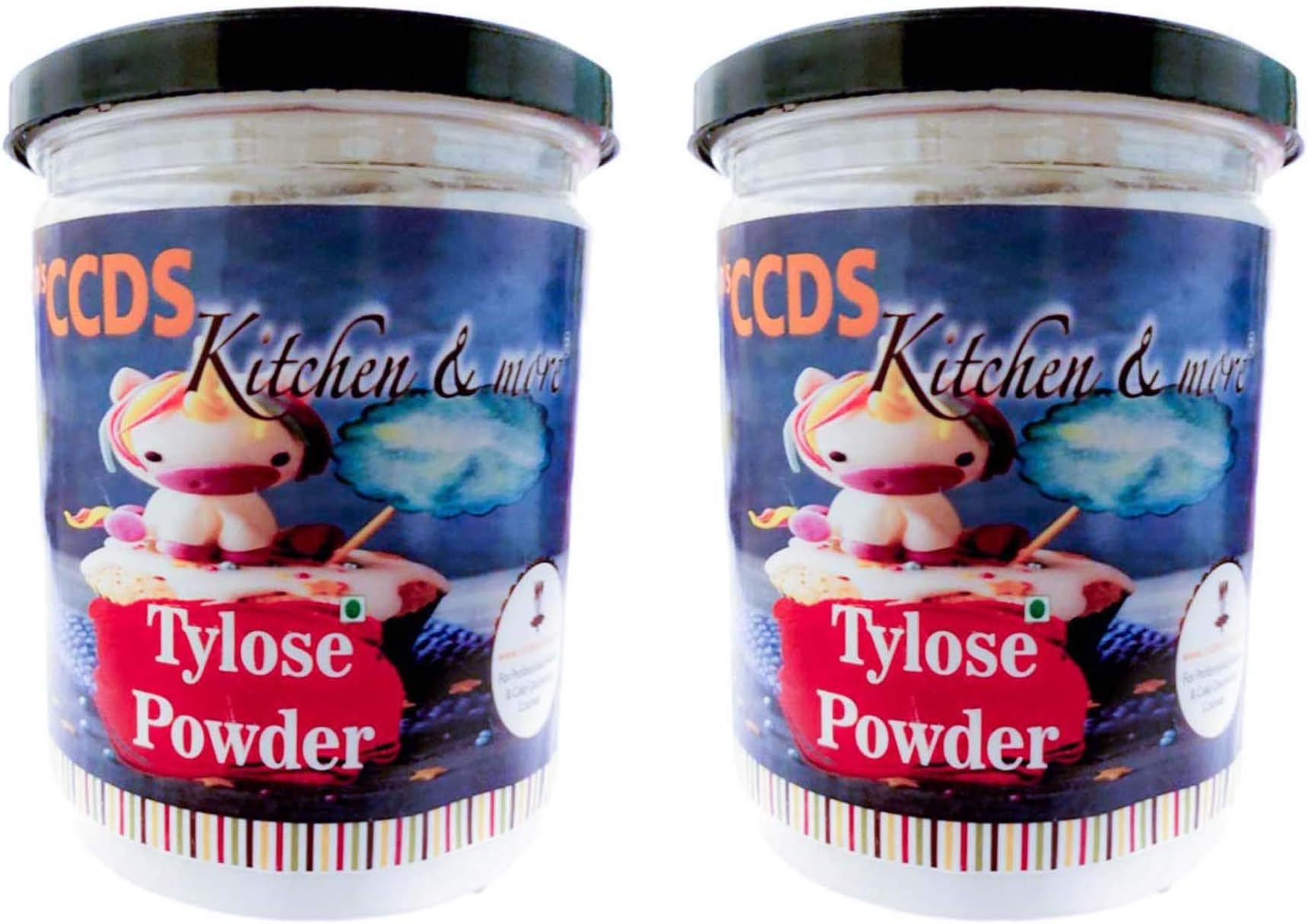 CCDS Tylose Powder for Fondant and Gum Paste Cooking Food Baking Set of 2