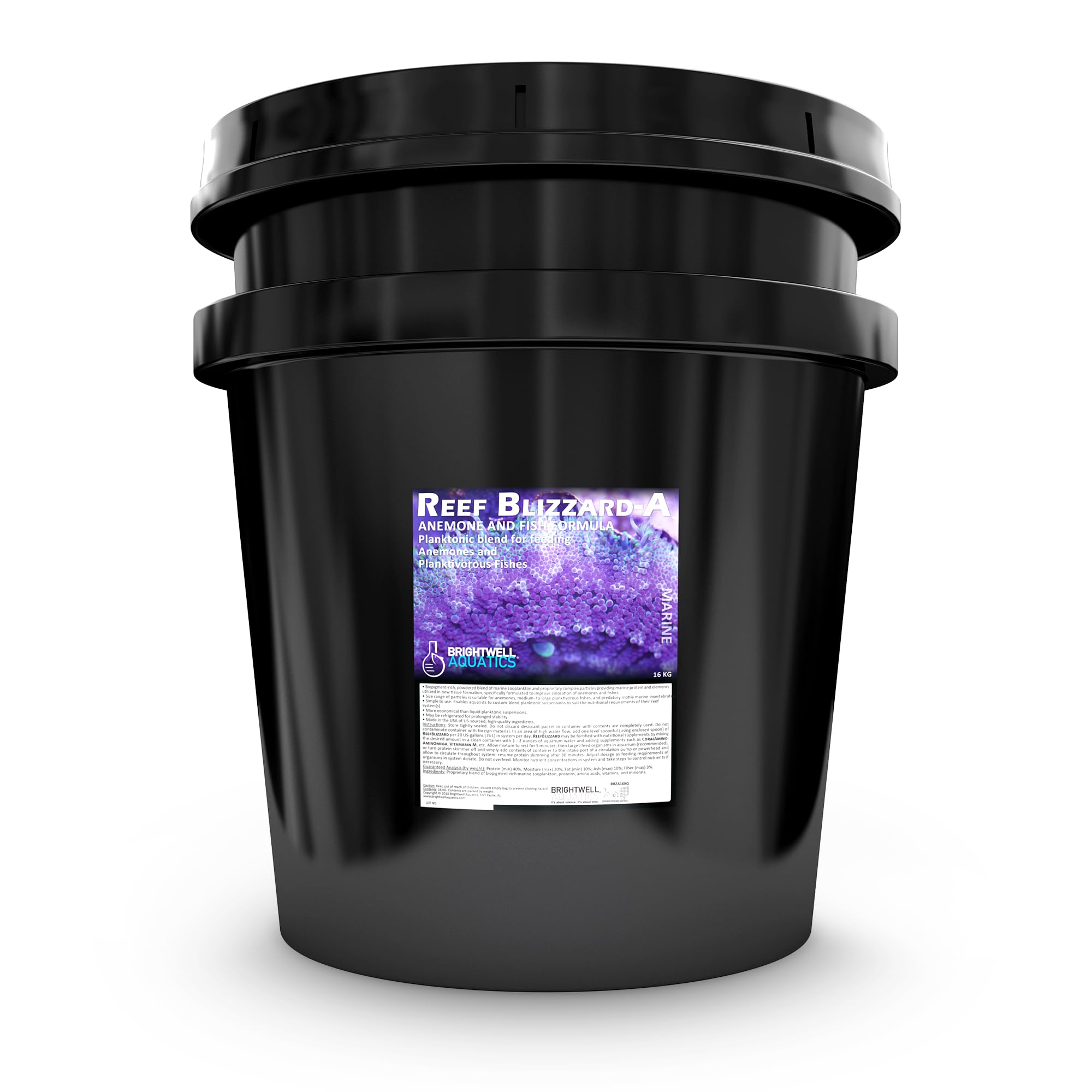 Brightwell Aquatics Reef Blizzard-A High-Protein Planktonic Blend for Anemones Planktivorous Fish Marine Invertebrates Enhances Color Growth 16 kg