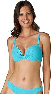 Sujetador con Aros Push-up Plain Lurex Bikini para Mujer