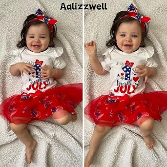Aalizzwell Newborn Infant Baby Girls Holiday Skirt Outfit