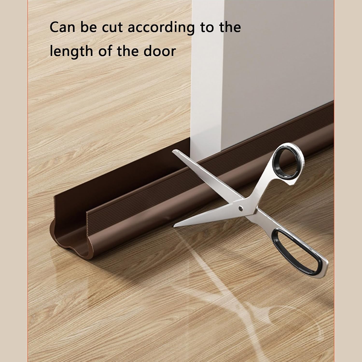 Soundproof Door Draft Stopper PVC Seal Strips Efficiency Door Bottom Sealing Strips for Noise Reduction & Insulation, Brown
