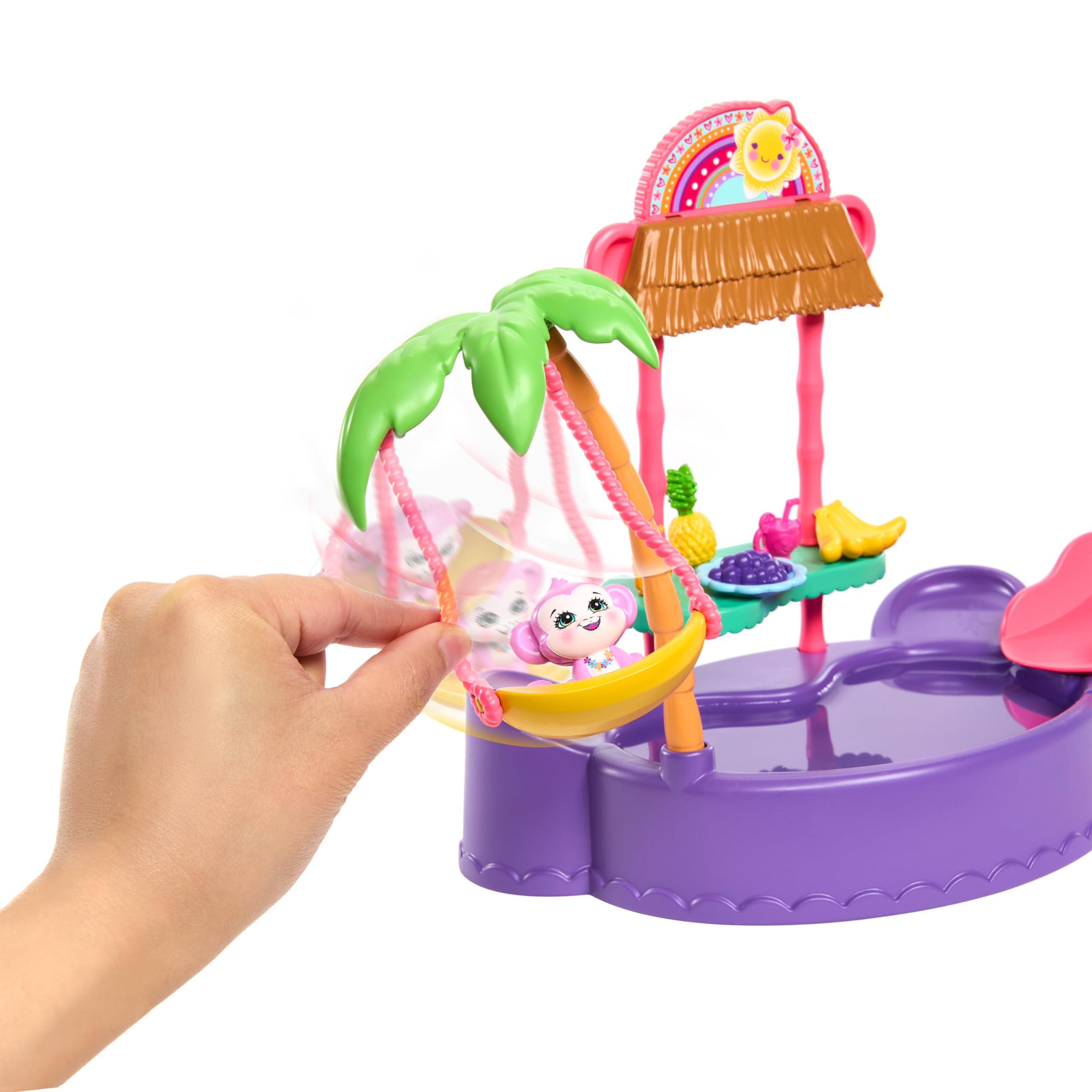 Enchantimals-Piscine singe-Coffret poupée et accessoires HTW73, Monito Splash in the Pool - Image 4