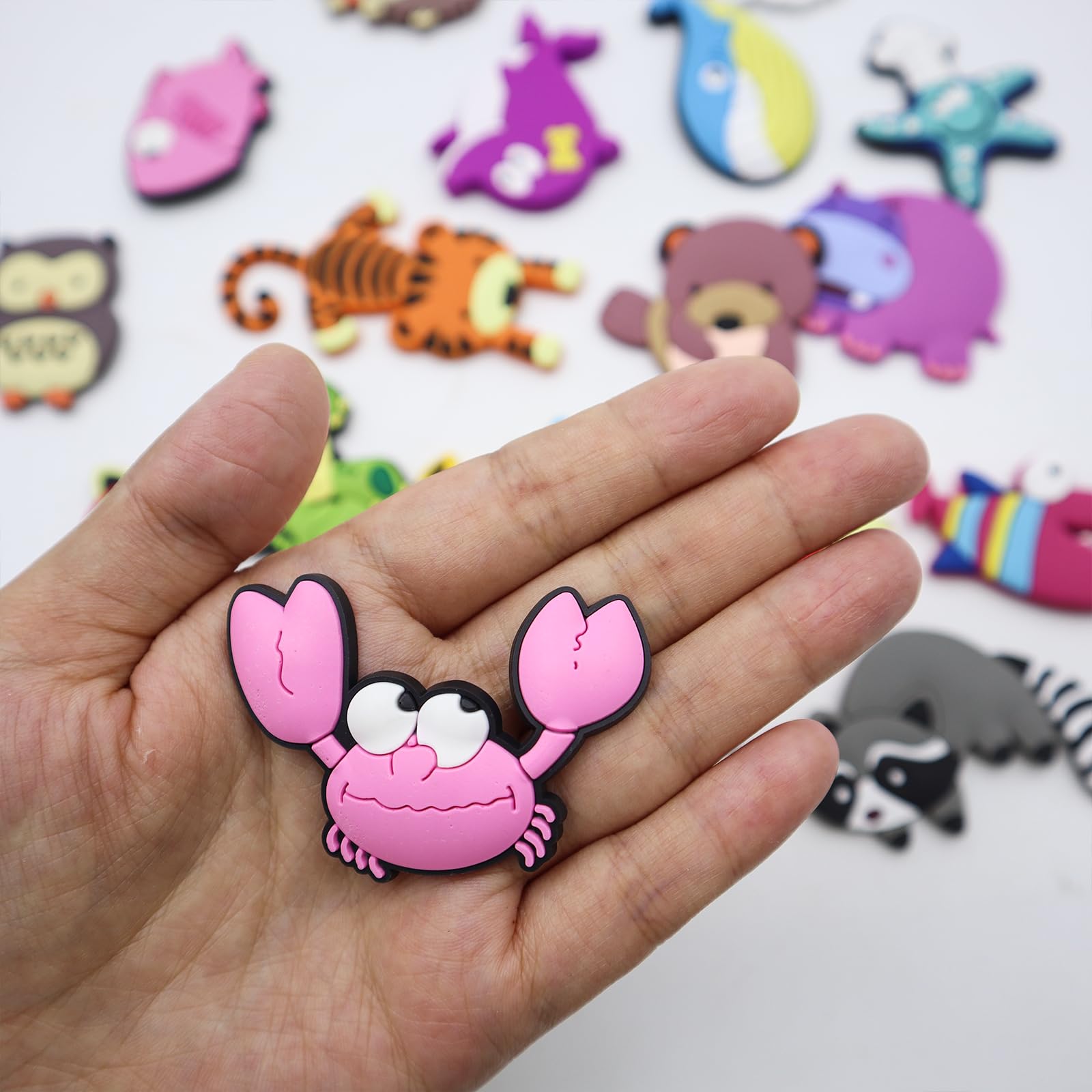 20 Aimants Frigo Animaux 3D - Résine Colorée Pour Enfants - Déco Réfrigérateur Et Tableau Magnétique
