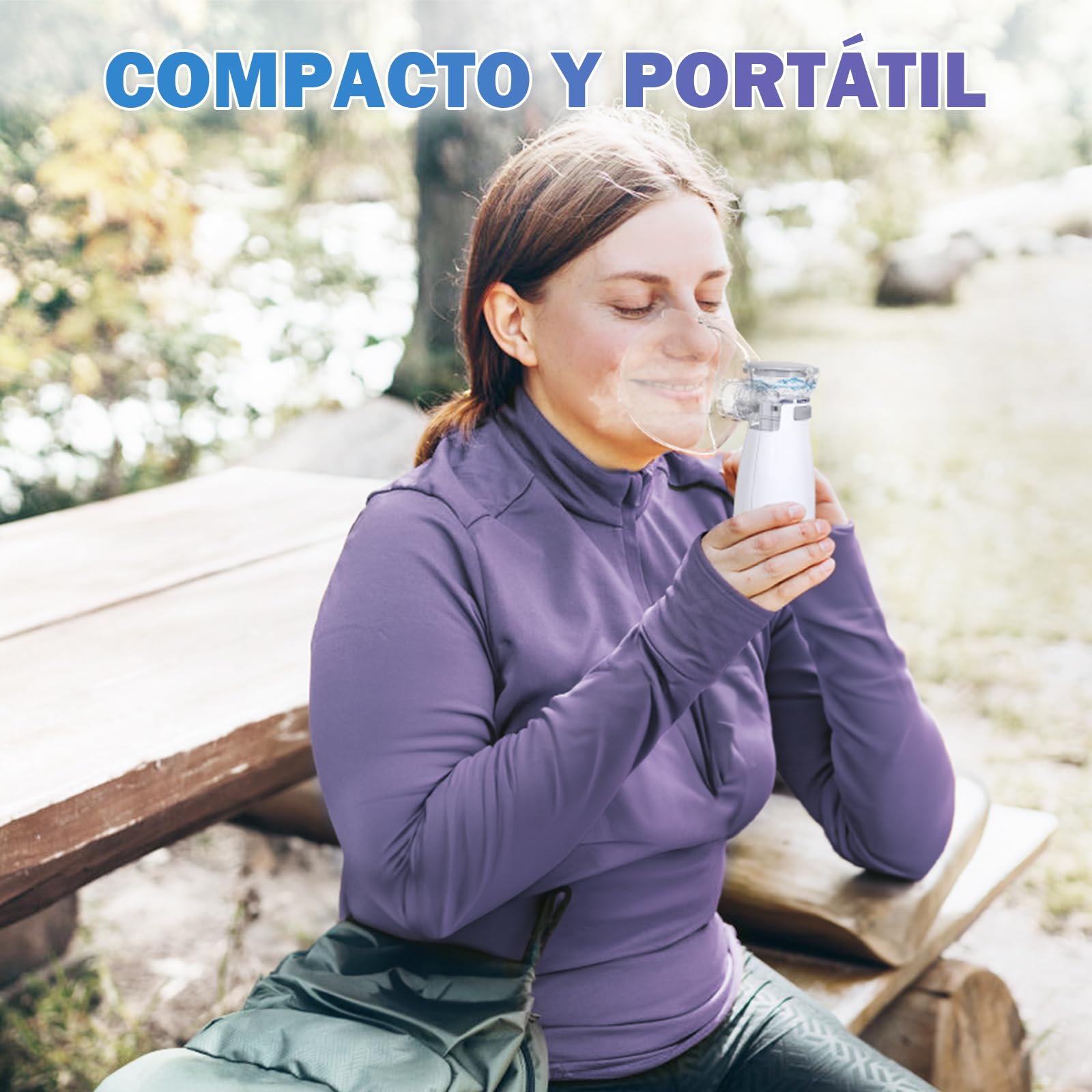 Meowyn Nebulizador, Nebulizador portátil para adultos niños y bebe, nebulizable recargable con 2 tasa de atomiajust, silencioso, 2 máscaras y 1 boquilla incluyen para el hogar y el uso de viaje