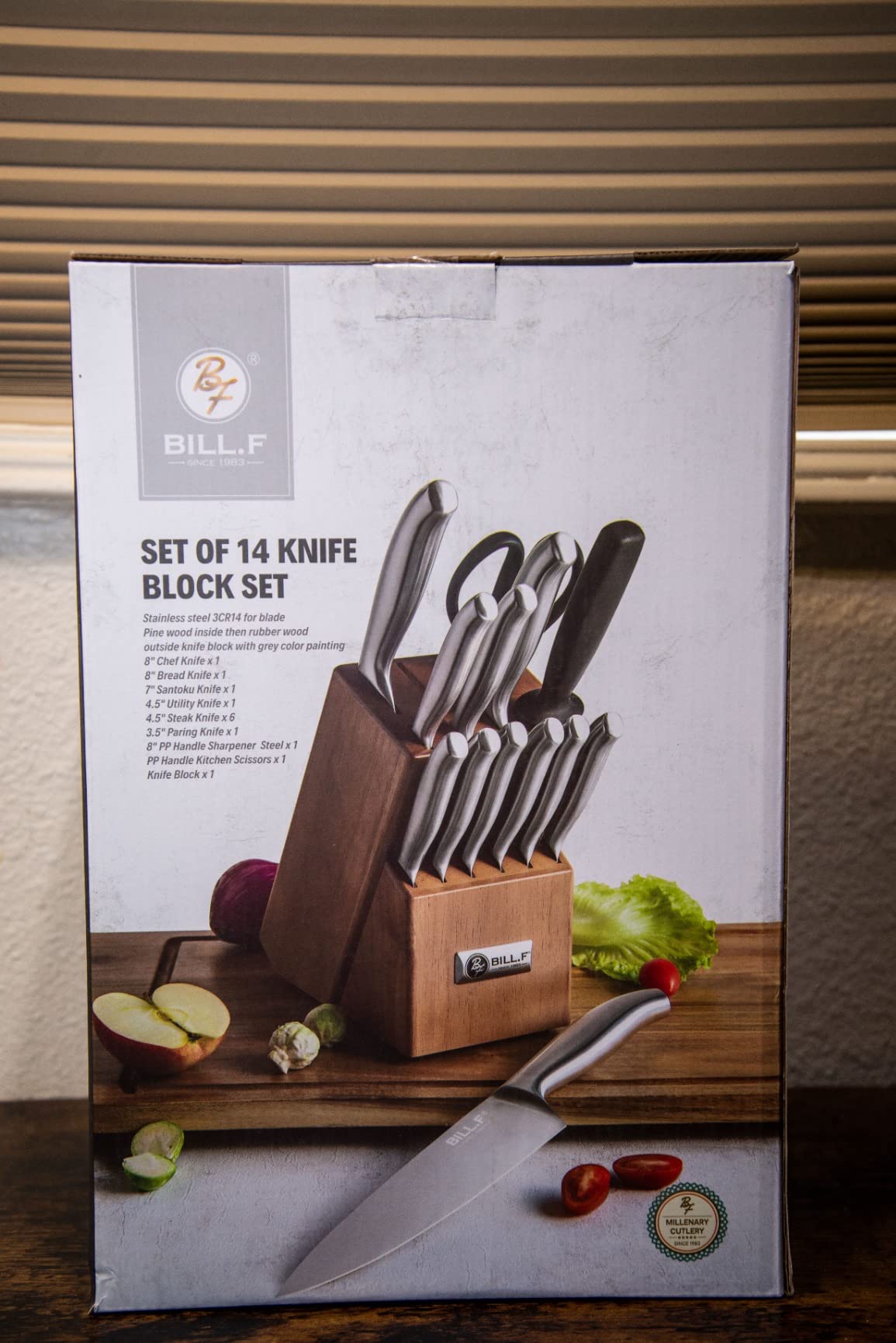 8/mo Finance BILL.F Kitchen Knife Set Professional Knife Set with