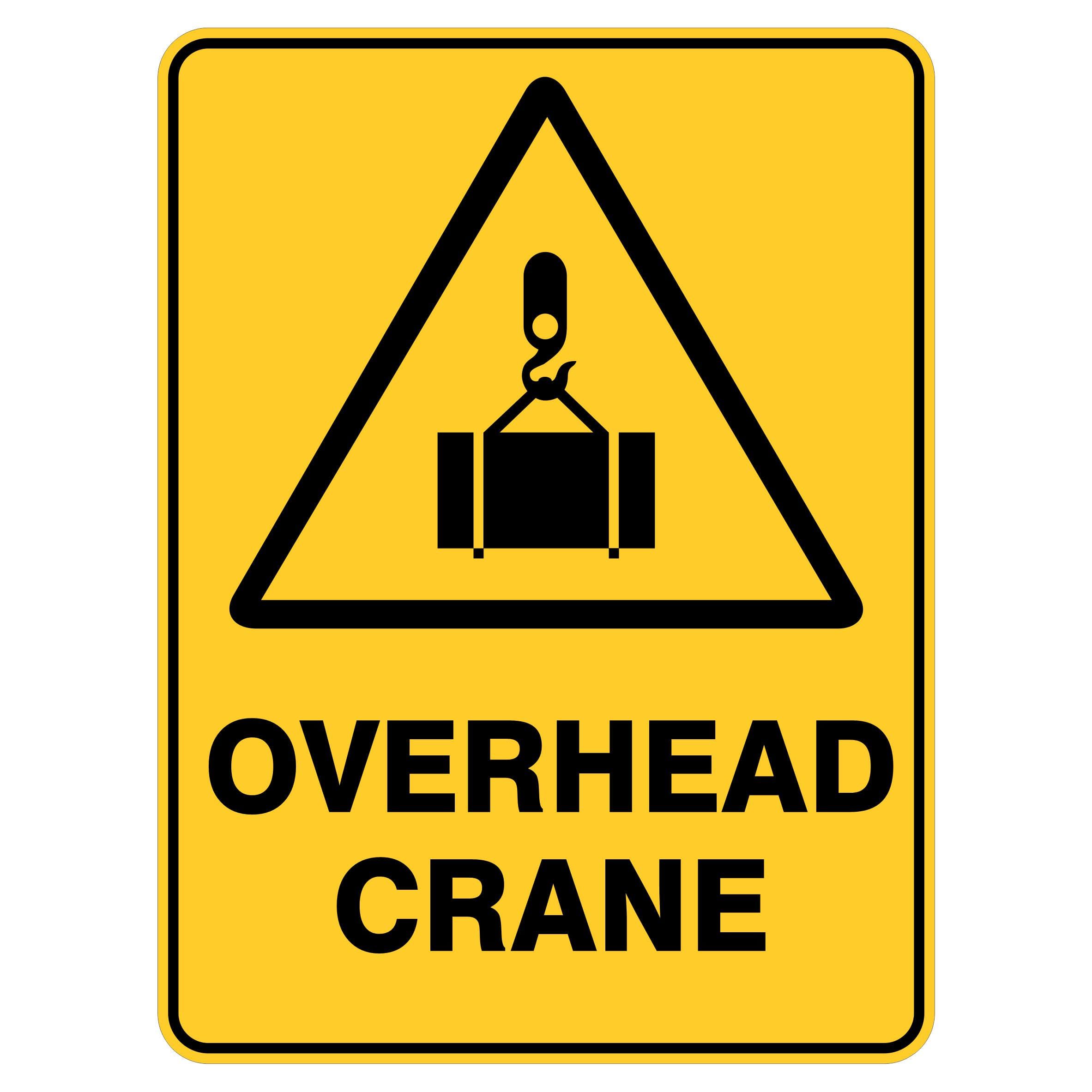 Overhead Crane Warning Signs Metal Tin Sign 8 x 12 inch for Industrial & Commercial