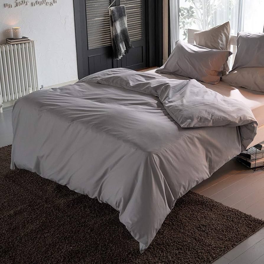 Fab the 掛け布団カバー　ベッドカバー　枕カバー2 Fab the Home】 ソリッド 掛け布団カバー ダブル 200本ブロード