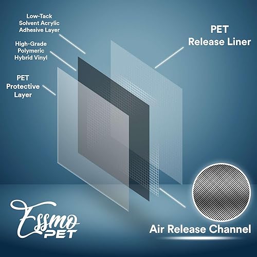 Miniatura 5 de Lámina adhesiva de vinilo metálico mate de 12 x 60 pulgadas (1 x 5 pies), color gris selenita, película adhesiva para automóvil, sin burbujas,