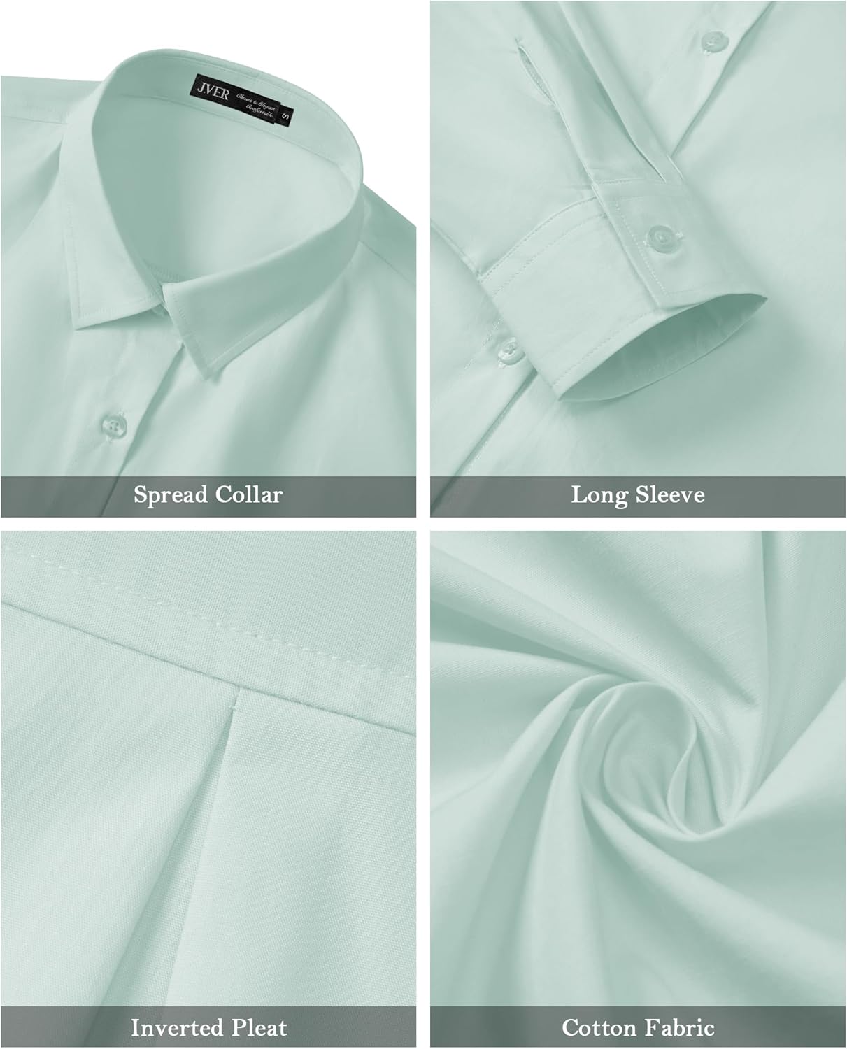 J.VER Womens Oversized Button Down Shirts Casual Long Sleeve Lightweight Breathable Solid Cotton Blouse Office Dress Shirt - Image 5