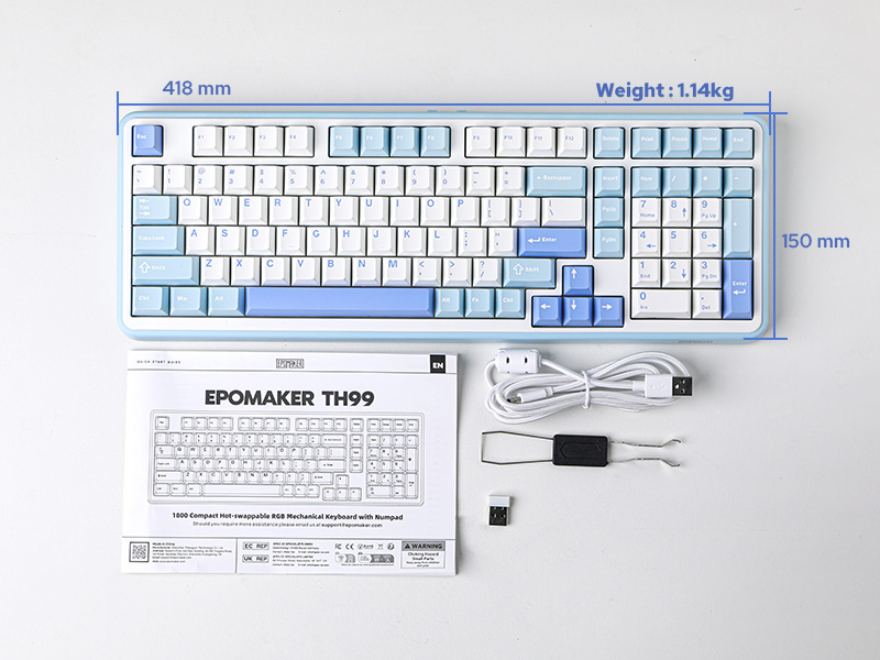 Amazon.com: EPOMAKER TH99 Tri-Mode Wireless Mechanical Keyboard
