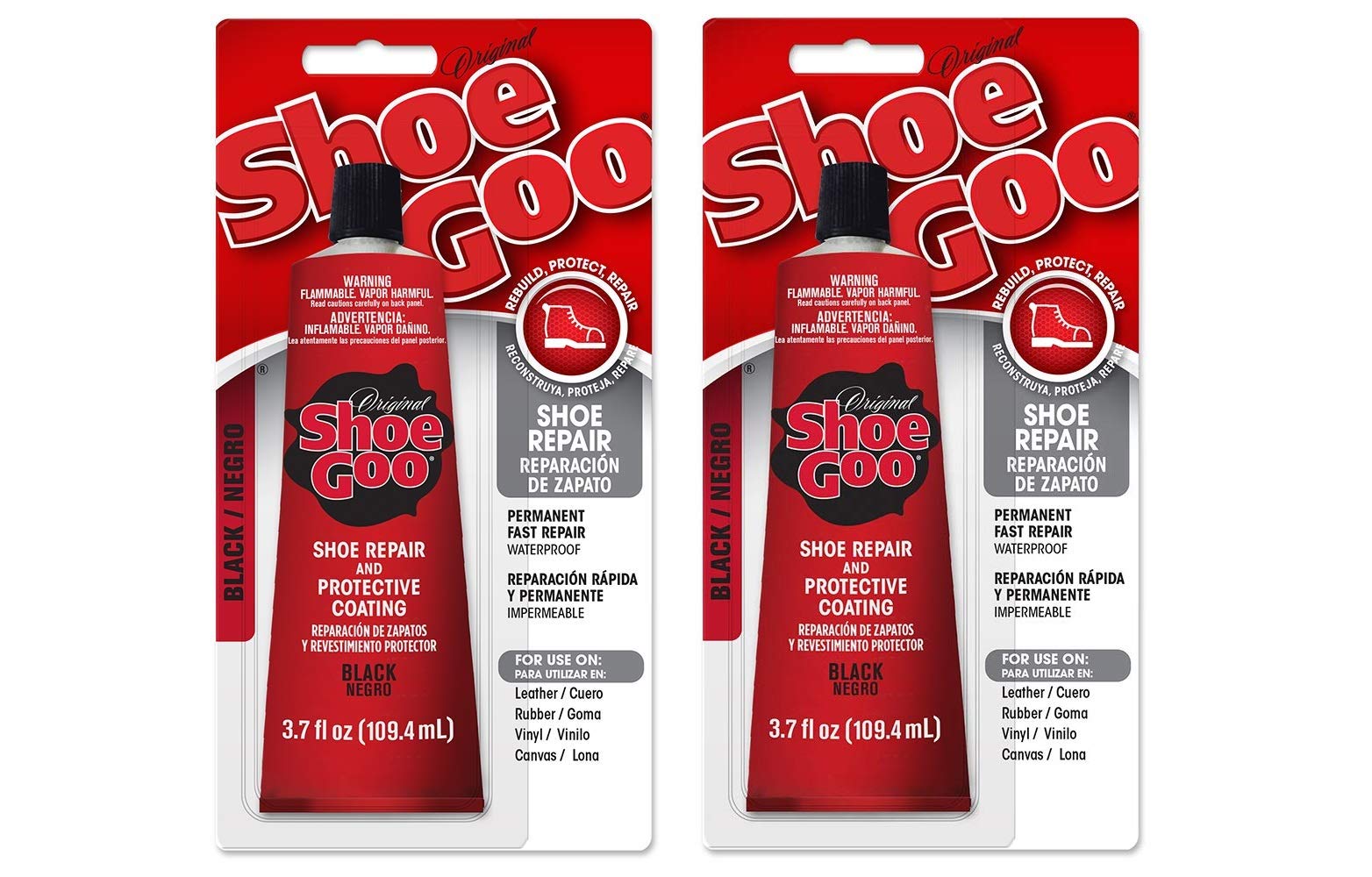 Shoe GOO 110212 Adhesive, 3.7 fl oz, Black(Pack_2)