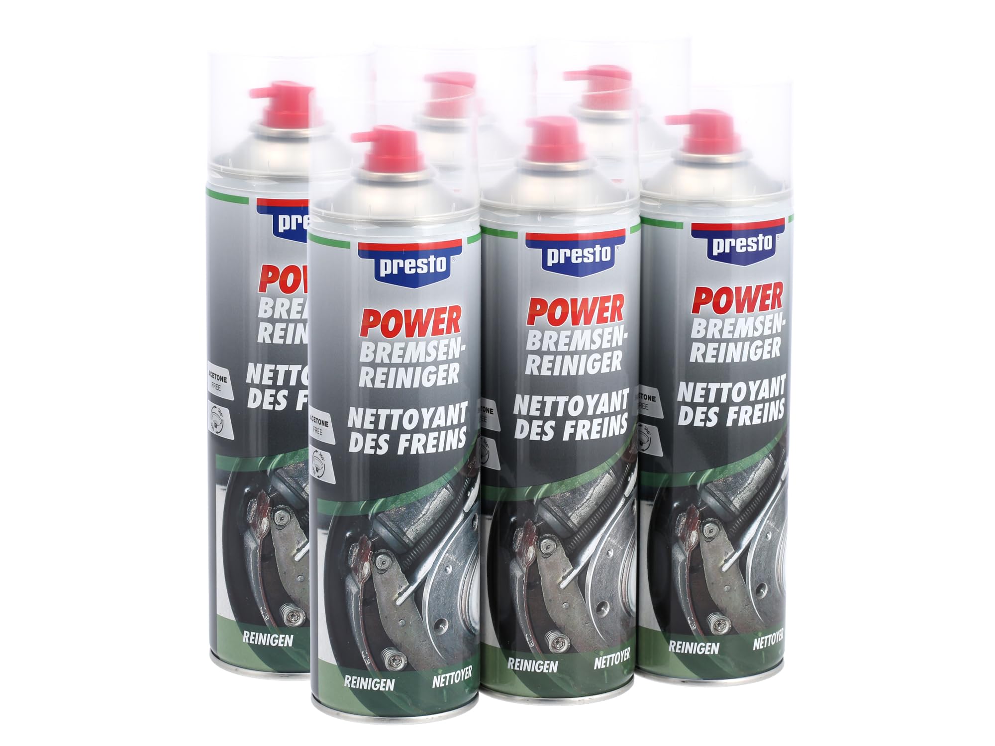 6 lattine di detergente per Freni Spray 315541 Presto, 500ml