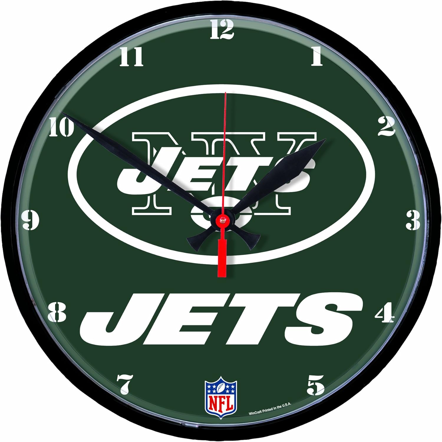 NFL New York Jets Logo Round Clock Sports Fan Wall