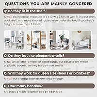 Vista 7 de Criusia Large Storage Baskets 8 Pack Versatile Fabric Storage Bins for Closet Cabinet Wardrobe Nursery Pantry Nursery Organizer Bins for Baby