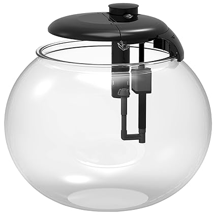Penn-Plax AquaSphere 360 Large Bowl-Shaped Aquarium for Freshwater and Saltwater Setups ? Fully Integrated Filtration System and LED Light Display - Durable Polycarbonate ? 24 Gallons