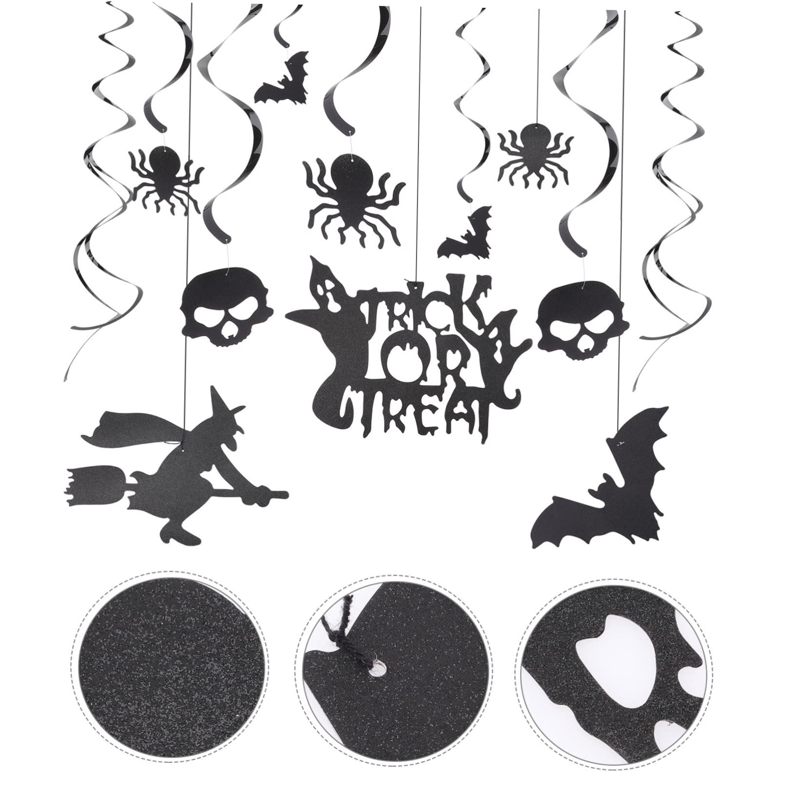 Ciieeo 5 Set di Decorazioni di Halloween A LED Ragnatele Teschi Streghe E Spirali per Decorazioni per Feste