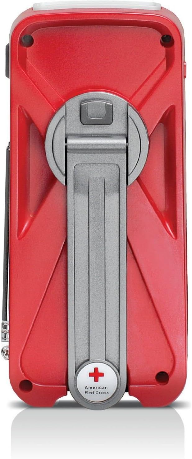 Back view of the FRX2 radio showing the hand crank