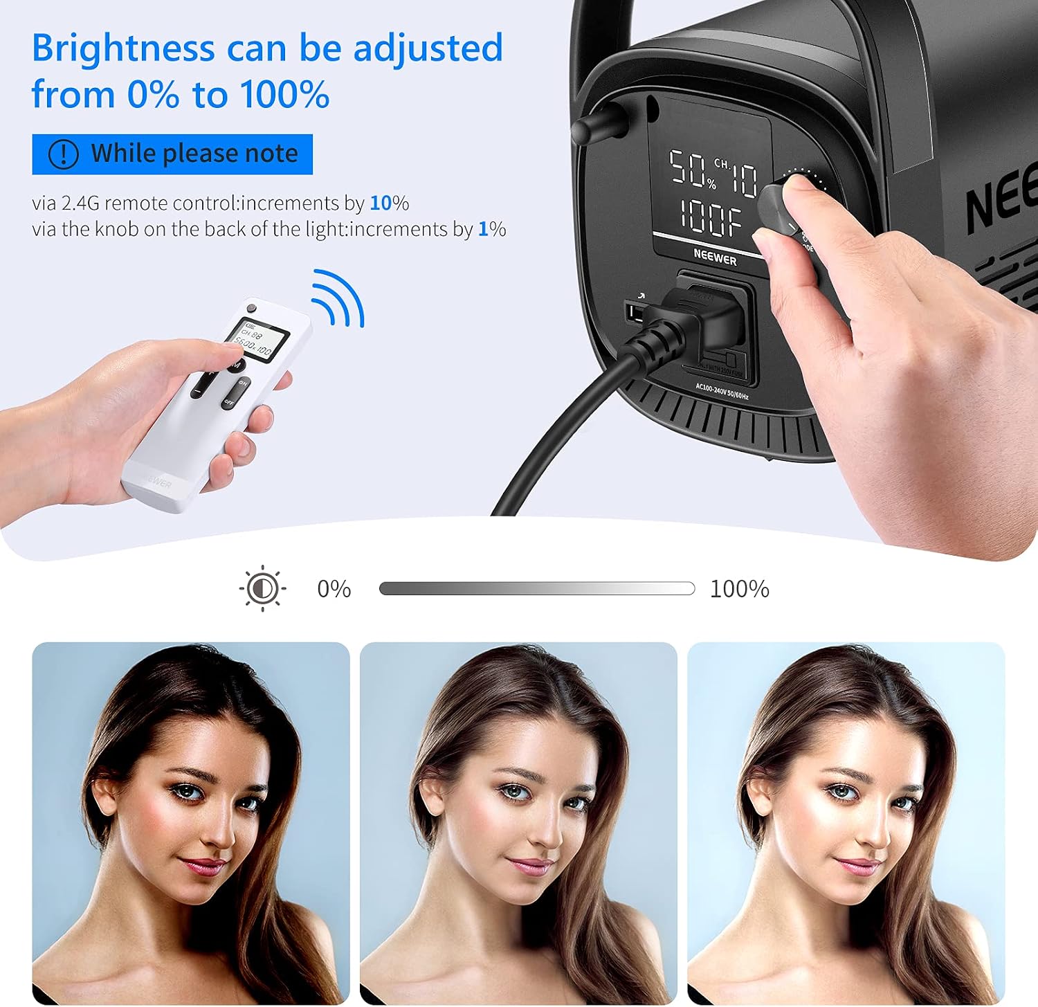 Exclusive Discount 80% Offer Neewer CB60 60W LED Video Light,5600K Led Continuous Light Kit with Bowens Mount,2.4G Wireless Remote,Softbox,Stand,6500 Lux@1m,CRI 97+,TLCI 97+ for Portrait,Wedding,Outdoor Shooting,YouTube Videos