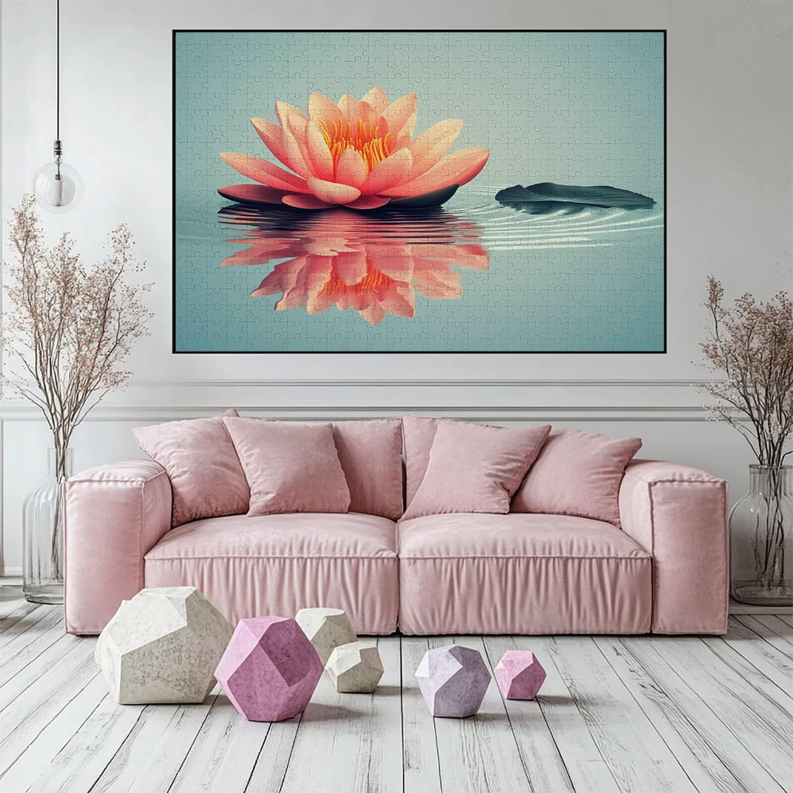 Puzzle 3000 elementów lotosu puzzle dla dorosłych kwiaty 122 x 81 cm Unikalne rzemiosło klasyczne 3D drewniane układanki do rodzinnych gier aktywnych, układanka do samodzielnego wykonania nawet do