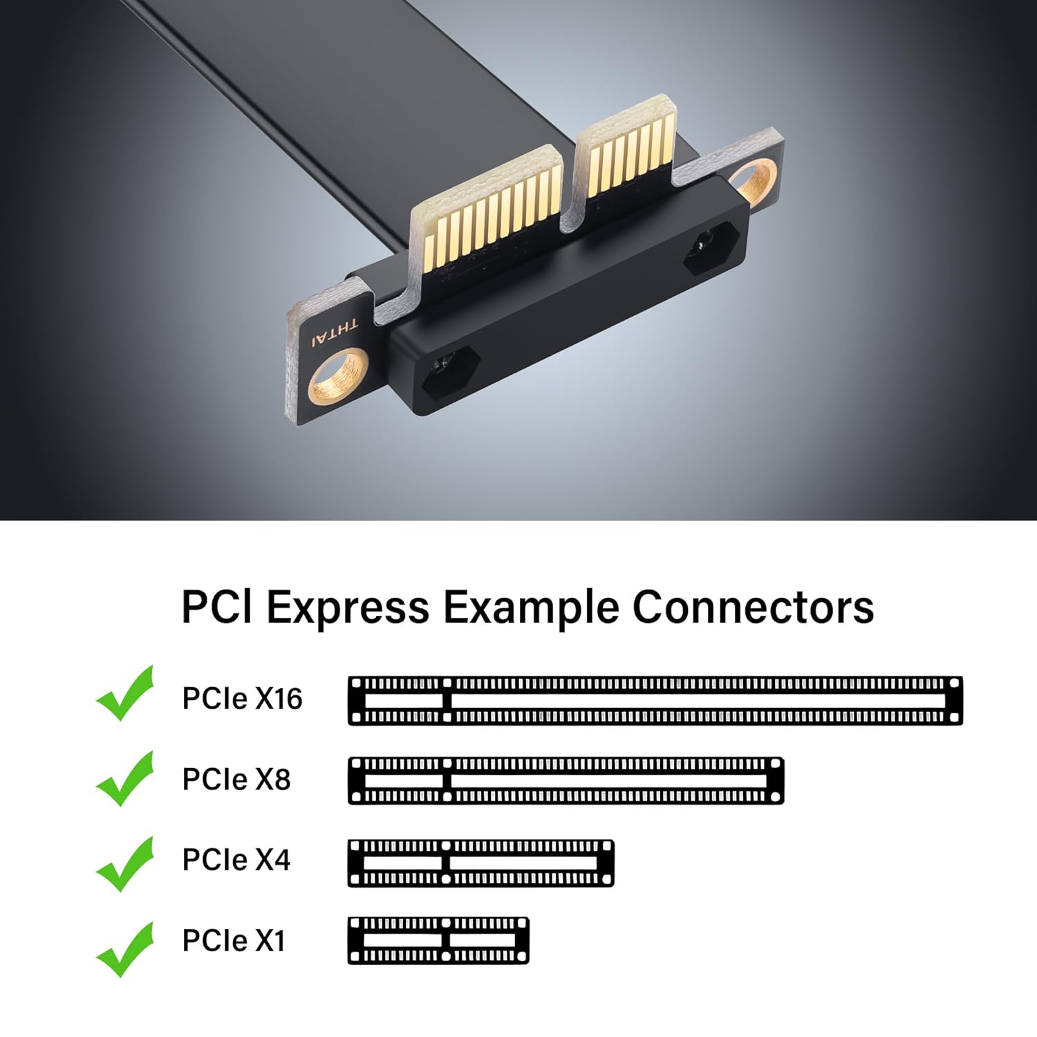 SinLoon PCIe 4.0 X1 Riser Cable 90 Degree PCI-E 1X Male to Female Riser Extension Cord (50CM)