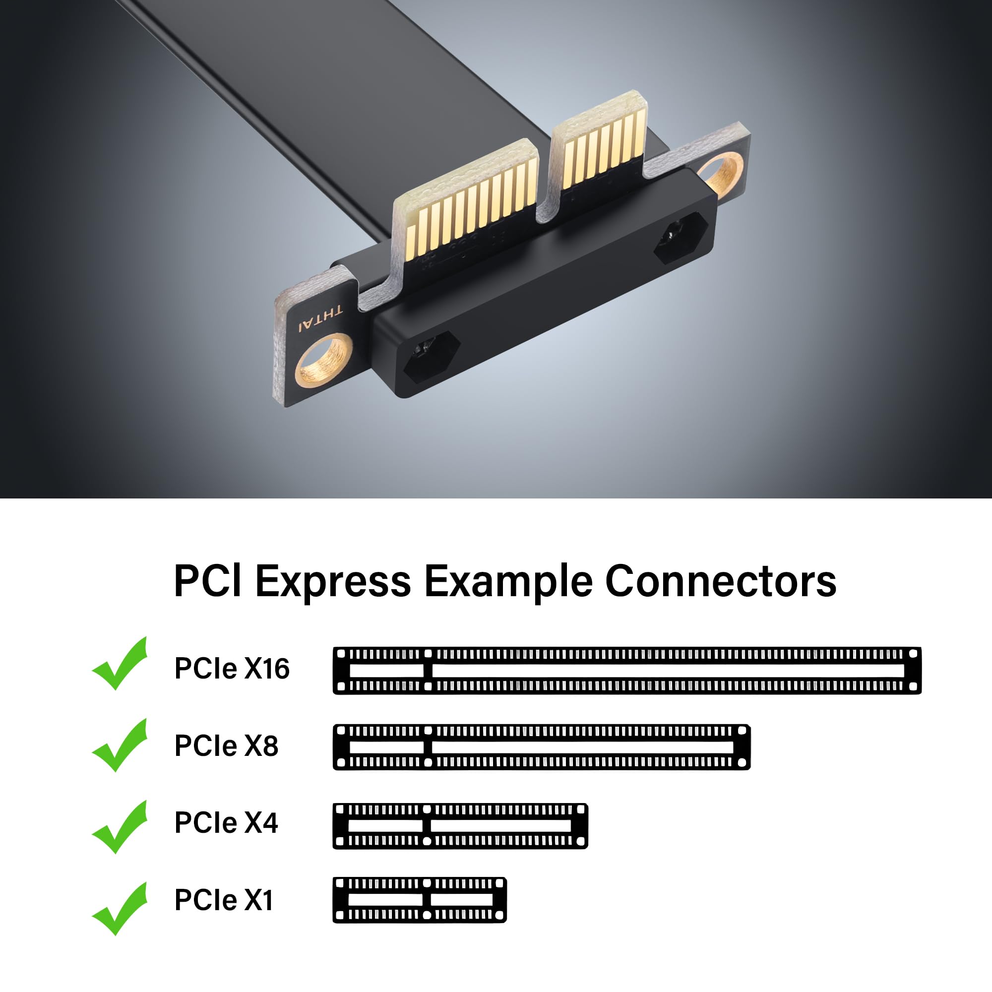 SinLoon Cavo di Estensione PCIe 4.0 X1 90 Gradi Cavo Riser PCI-E 1X Maschio a Femmina (30CM)