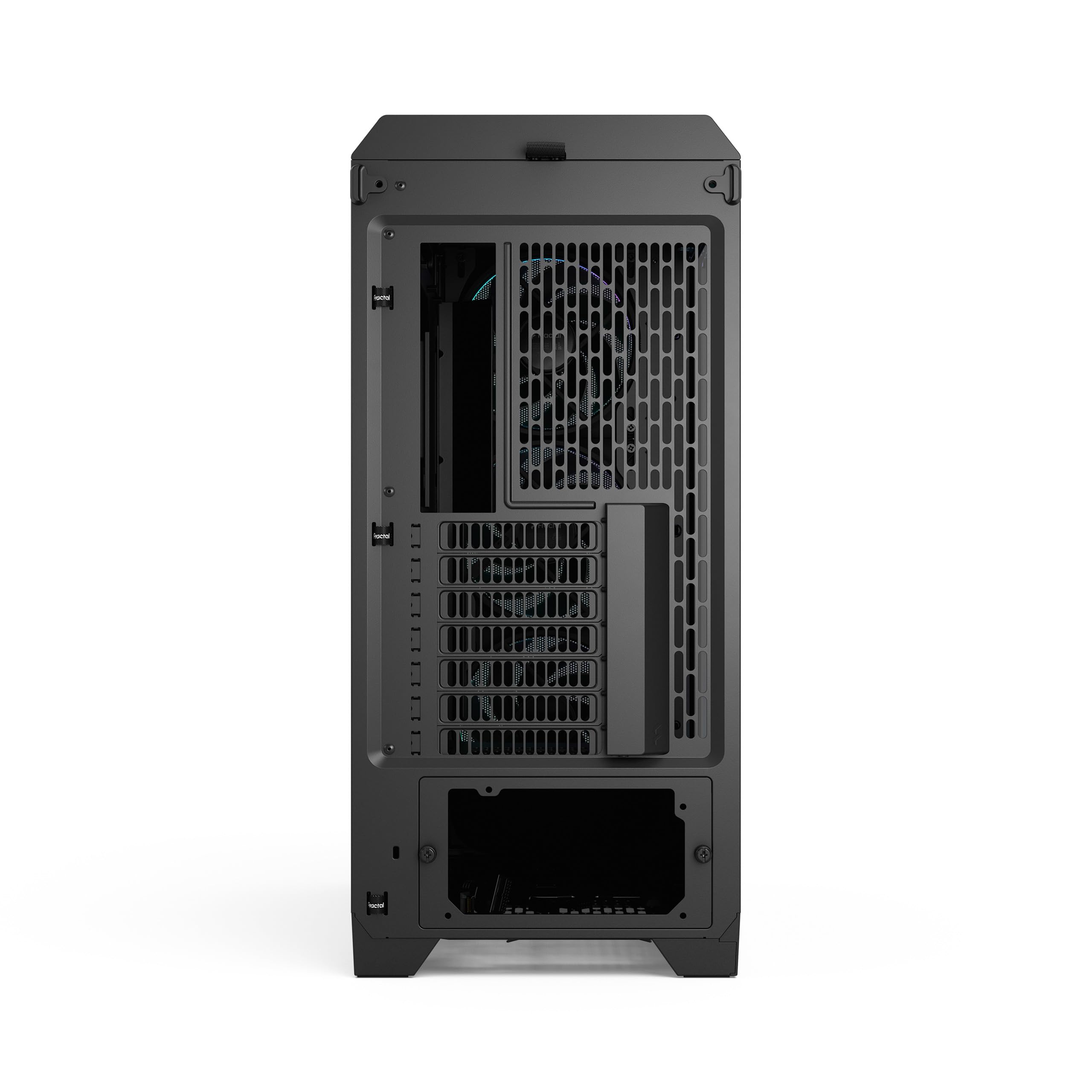 Fractal Design Meshify 3 Ambience Pro RGB Black TG Light Tint - Gaming Computer-Gehäuse – Facetten-Mesh-Front – Gen 2 ARGB Beleuchtung via Adjust Pro Hub – DREI RGB Momentum 14 Lüfter enthalten