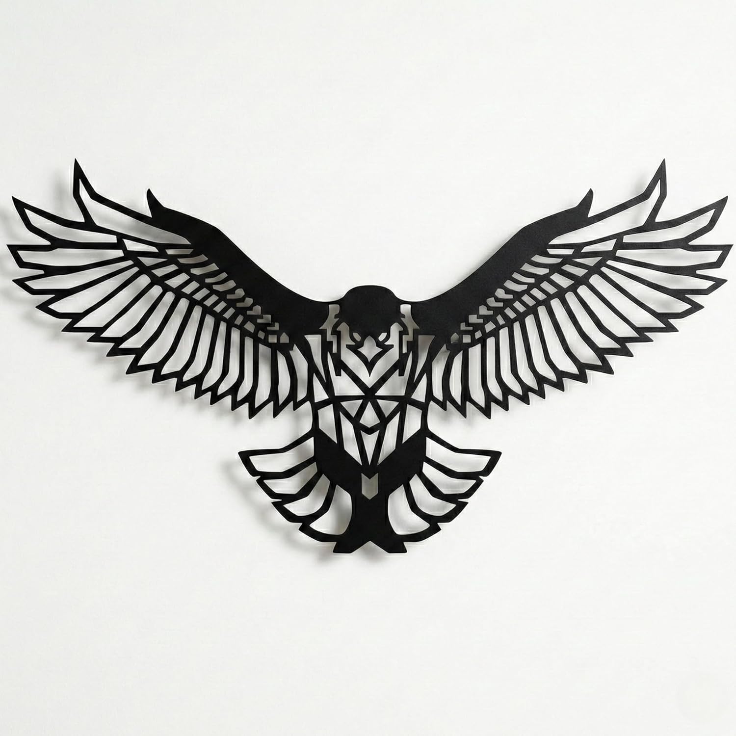 DEKADRON Birds Metal Wall Art Works - Eagle - 3D Wall Silhouette Metal Wall Decor Home Office Decoration Bedroom Living Room Decor Sculpture Adler - Aigle - Águila (18" W x 9" H/46x23cm)