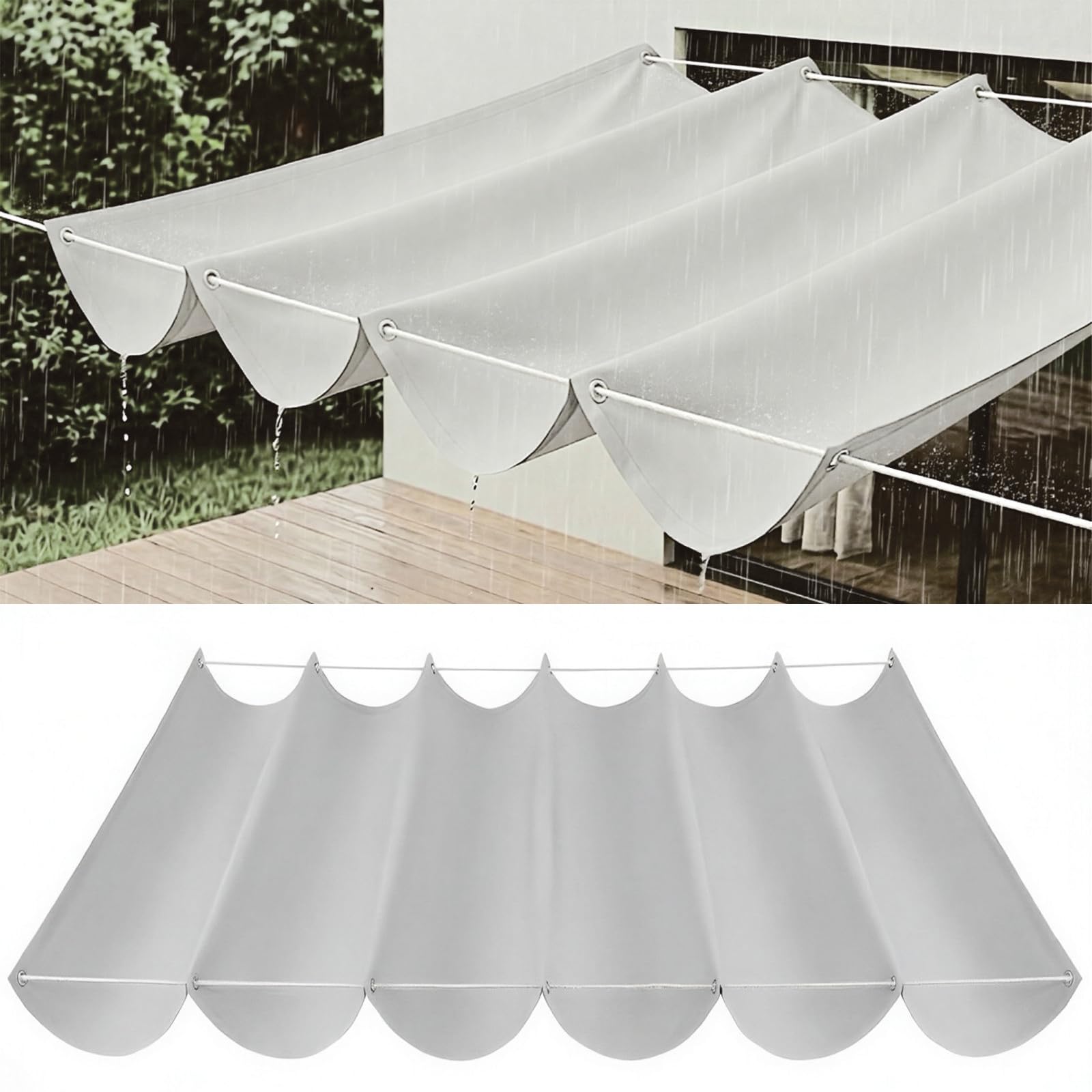 Voile d'ombrage imperméable et anti-UV bâche rétractable 135 x 205