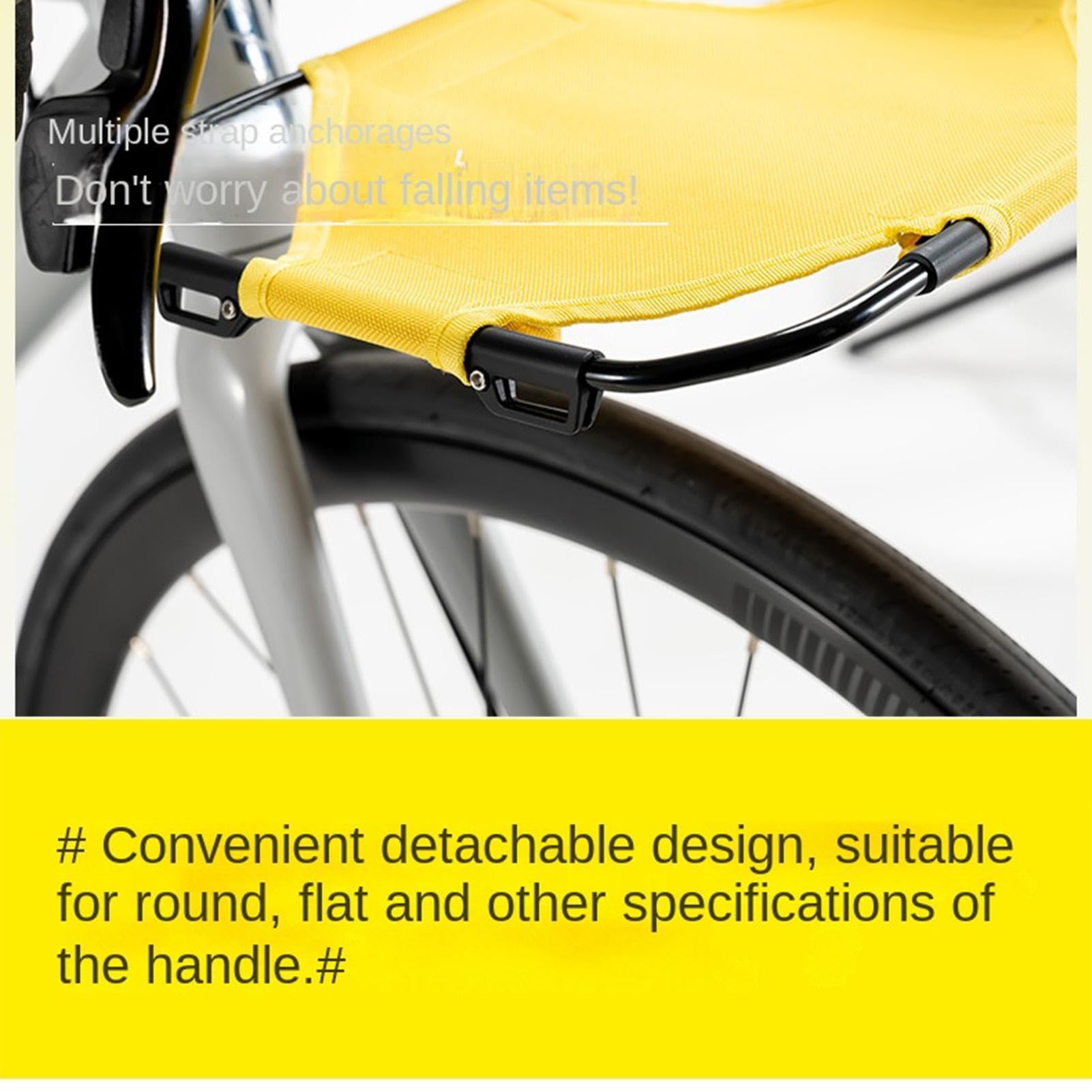 Fahrradgepäckhalter Abnehmbare Lenkerstütze | Fahrrad-Packtaschenträger Für Mountainbiking Dirt Cycling Cruiser Reise Aufbewahrung Korb Tasche Transport tägliches Pendeln